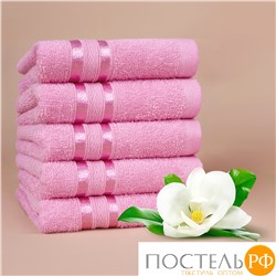 (1051) Полотенце (однотон) 30х50 см-5 шт Dome Harmonika Махра 440 г/м2 1051 Розовый
