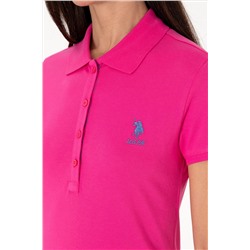 Kadın Pembe Basic Polo Yaka Tişört