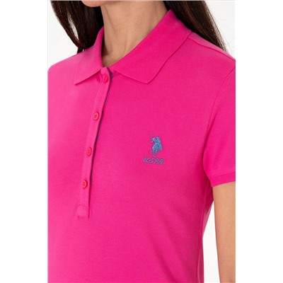 Kadın Pembe Basic Polo Yaka Tişört
