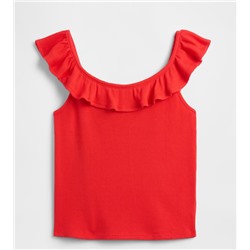 Kids Ribbed Ruffle Tank Top