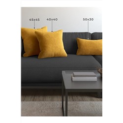 Demor Home Soft Series Bal Peteği Sarısı Kırlent, Yastık Kılıfı SFT