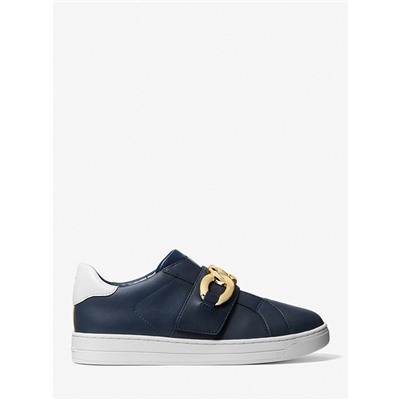 MICHAEL MICHAEL KORS Kenna Chain Link Two-Tone Leather Sneaker