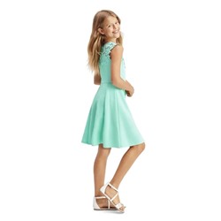 Girls Lace Stretch Jacquard Dress