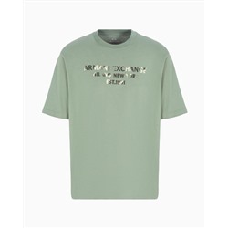 REGULAR FIT T-SHIRT WITH CAMOUFLAGE LOGO IN ASV COTTON
