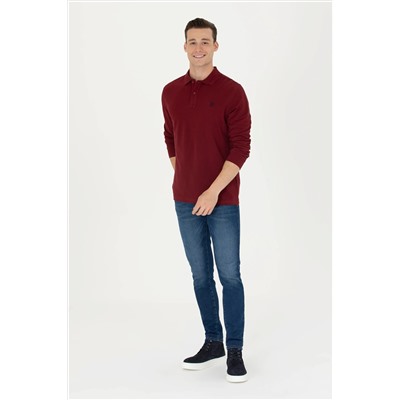 Erkek Bordo Basic Sweatshirt