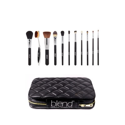 Blend Mineral ULTRA Professional Makeup Artist Complete 11-Piece Kit - Silver