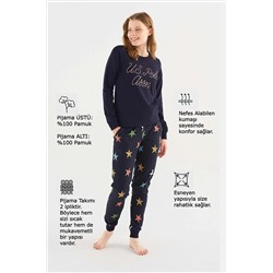 U.S. Polo Assn. 023K1.Z.6E.8T2.A.G1RP U.S. POLO Assn. Kadın Yuvarlak Yaka Pijama Takım 023K1.Z.6E.8T2.A.G1RP