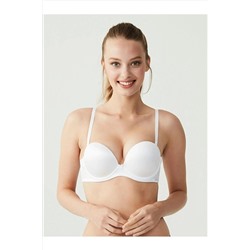 U.S. Polo Assn. US POLO LİSANSLI 2 Beden Büyüten Full Push-up Straplez Sütyen 66149 US66149