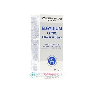 Elgydium Clinic Xeroleave Spray Sècheresse Buccale 70ml