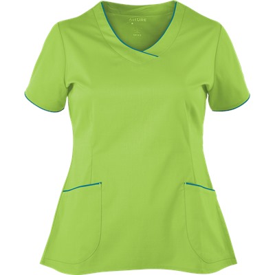 White Cross Scrubs Allure STRETCH High Low Top
