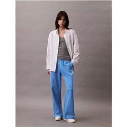 Monogram Logo Fleece Wide Leg Sweatpants