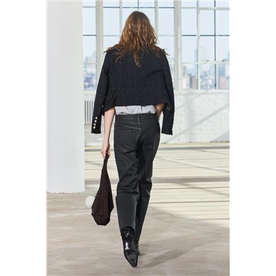ZW COLLECTION RELAXED MID-WAIST WAXED JEANS