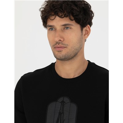Siyah Regular Fit Sweatshirt