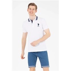 Erkek Beyaz Basic Polo Yaka Tişört