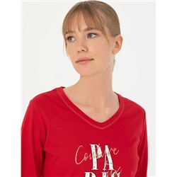 Kırmızı Pijama Takımı