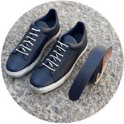 JOE SANCHEZ COR 19407 MARINO+Ab.Zapatos Pelle NAPA (200-2-3) MARINO АКЦИЯ