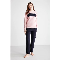 U.S. Polo Assn. Kadın 2 İplik Yuvarlak Yaka Uzunkol Cepli Ev Giyim Alt Üst Pijama Takım TYCZ2GIPYN169184285122284