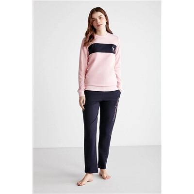 U.S. Polo Assn. Kadın 2 İplik Yuvarlak Yaka Uzunkol Cepli Ev Giyim Alt Üst Pijama Takım TYCZ2GIPYN169184285122284