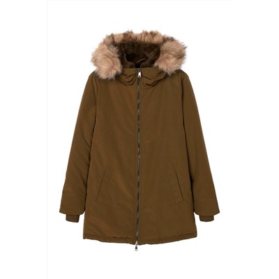 Anorak con capucha Caqui