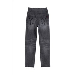Vaquero slim fit de tiro alto 7/8 Negro