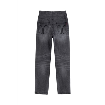 Vaquero slim fit de tiro alto 7/8 Negro