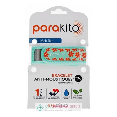 Parakito Bracelet Anti-Moustiques Rechargeable Adulte Fun Etoiles
