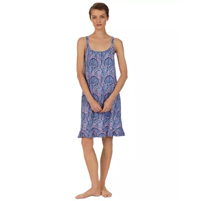 LAUREN RALPH LAUREN Women's Printed Ruffled Nightgown