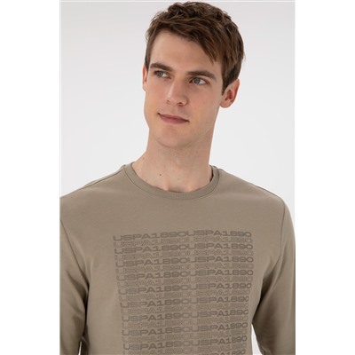 Erkek Açık Haki Sweatshirt