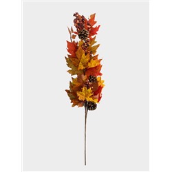 Ветка декоративная, 80 см, полиэстер/пенопласт, Осенние листья, Bright pumpkin