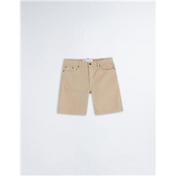 Slim Fit Denim Shorts, Men, Beige