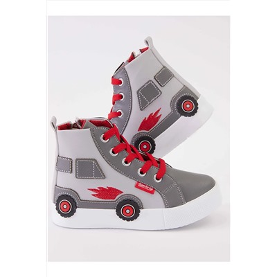DenokidsAraba Erkek Çocuk Gri Sneakers Spor Ayakkabı