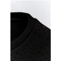 SWEATSHIRT WITH RHINESTONES