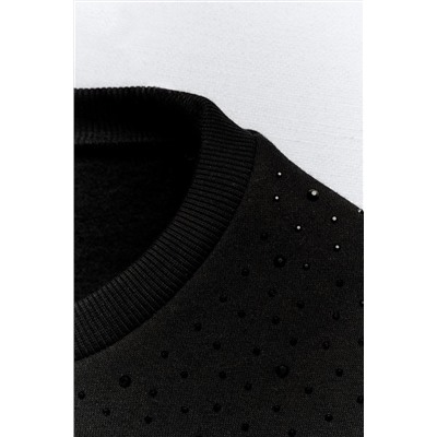 SWEATSHIRT WITH RHINESTONES