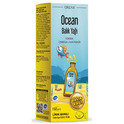 Рыбий жир омега-3 жидкий Ocean Balic Yagi Omega 3, 150 мл лимон