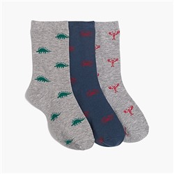 Boys' critters trouser socks three-pack