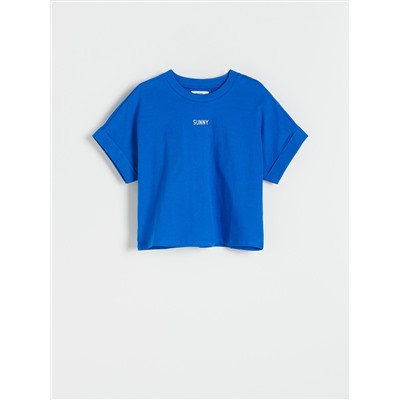 T-Shirt im Kimono-Stil mit Stickerei