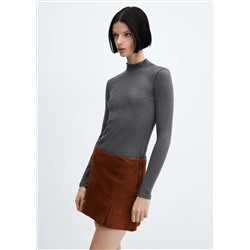 Camiseta canalé cuello perkins