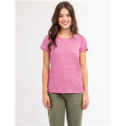 TWIST NECK SNOW YARN T-SHIRT