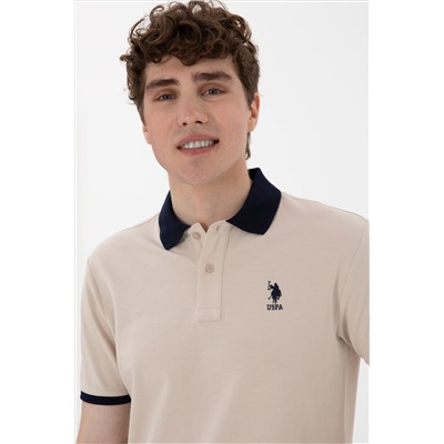 Erkek Regular Fit Polo Yaka Taş Basic Tişört