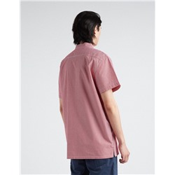 Vichy Short Sleeve Shirt, Men, Red