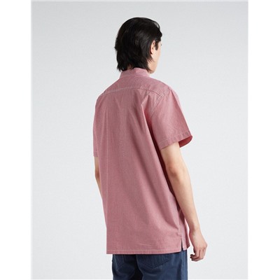 Vichy Short Sleeve Shirt, Men, Red