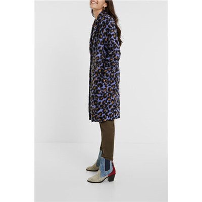 Abrigo recto animal print