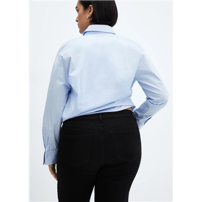 Jeans rectos tiro medio aberturas