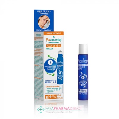 Puressentiel Maux de Tête Roller aux 9 Huiles Essentielles 10 ml