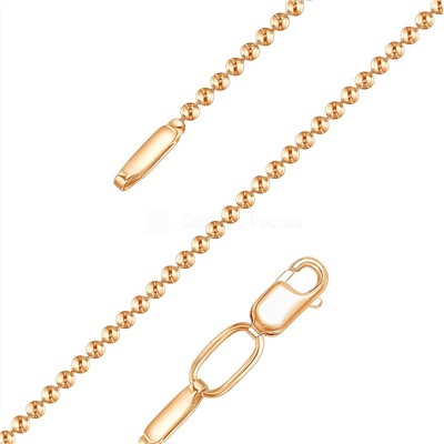 Цепь из золочёного серебра - Перлина, 40 см 925 пробы V1045230040перлина