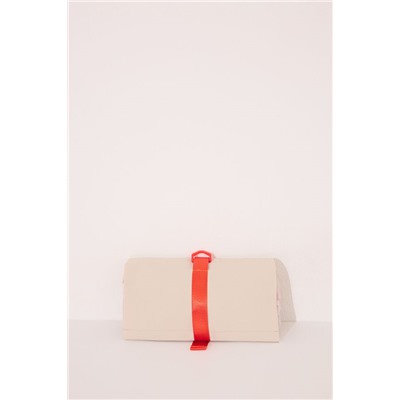 Neceser mediano nylon azul  beige