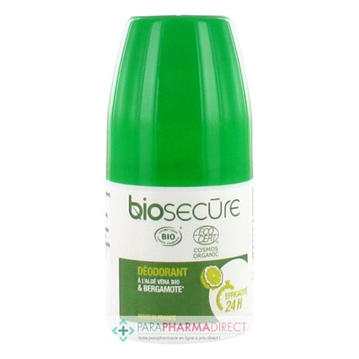 Bio Secûre Déodorant à l'Aloé Vera BIO & Bergamote - Efficacité 24H - BIO - 50 ml