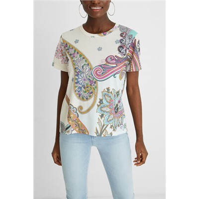 Camiseta manga corta paisley