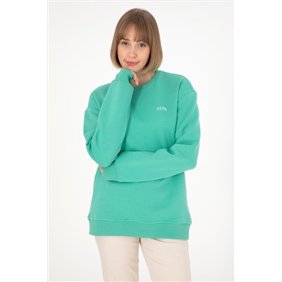 Erkek Mint Basic Sweatshirt