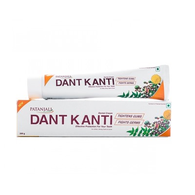 PATANJALI Dant Kanti Natural Toothpaste Зубная паста аюрведическая на травах Дент Канти 200г